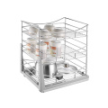 Wire Basket Pull Out Dish Rack Kitchen CabinetOrganizer